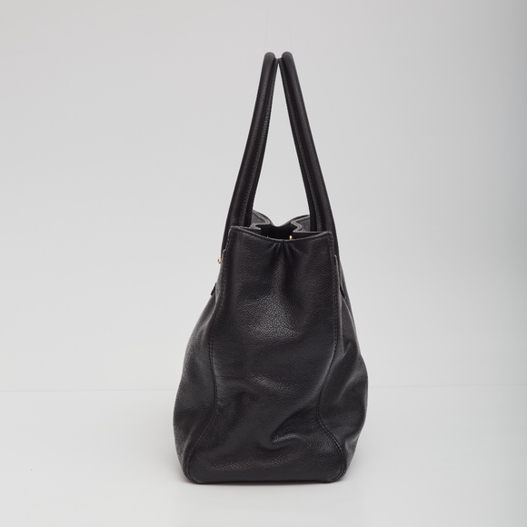 CHANEL BLACK CAVIAR LEATHER CERF EXECUTIVE TOTE BAG 2002 - Picture 3 of 11